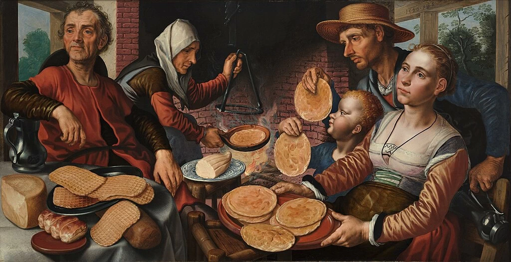 II - La Galleria di Cornelis van der Geest, Rubenshuis, Anversa, opera di Pieter Aertsen, La pasticceria dei pancake